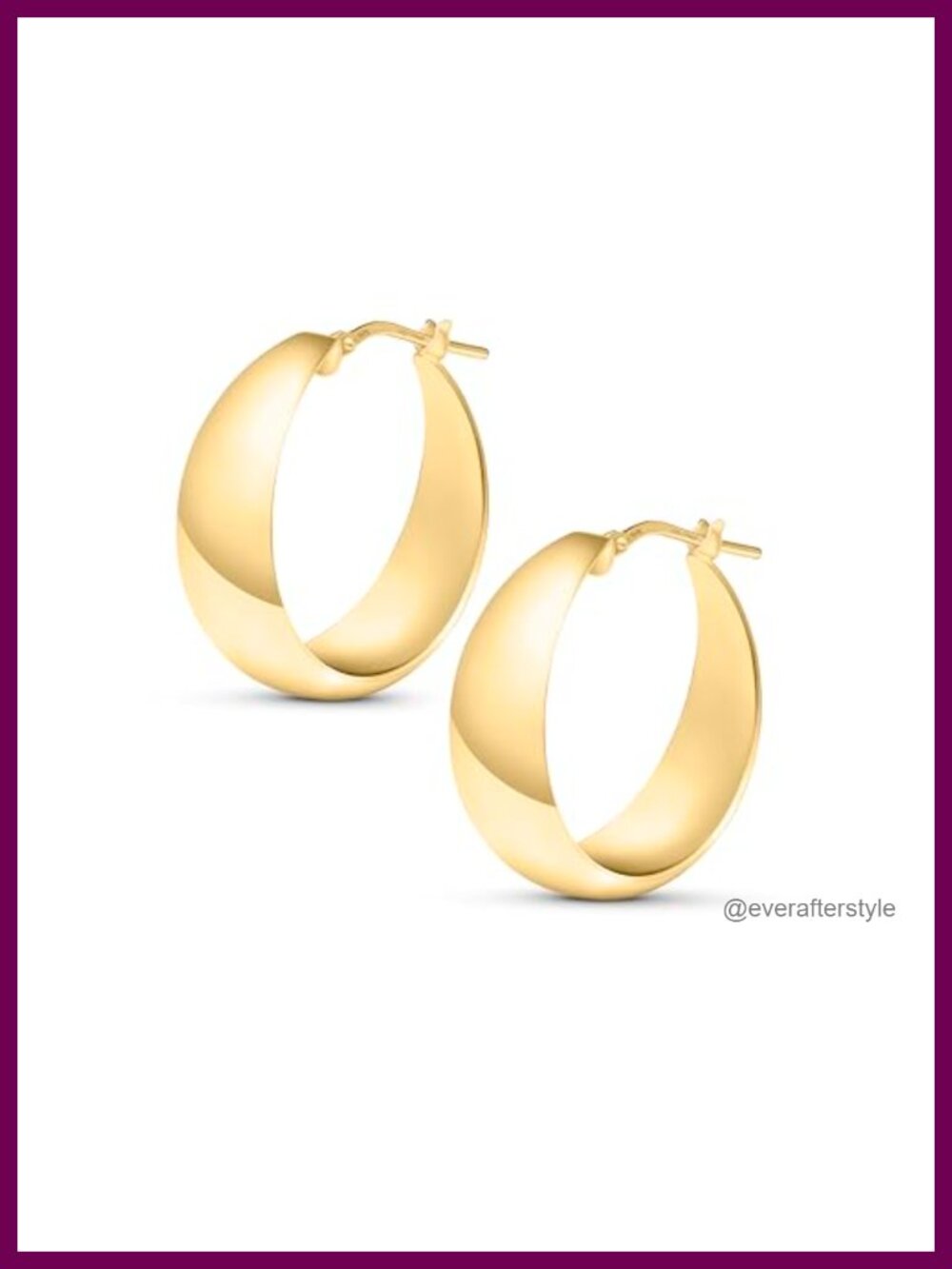 Handmade 925 Sterling Silver Chunky Hoop Earrings Large Statement